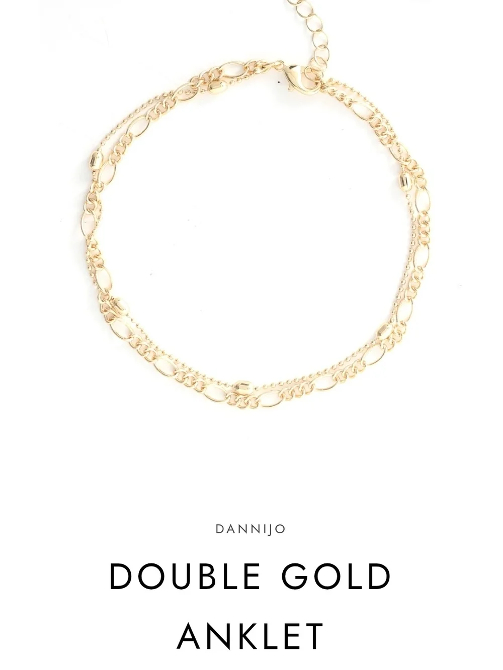 DANNIJO - Double Gold Chain Ankle Bracelet